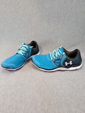 Under Armour MPZ Mesh Running Shoes Women's 6 Blue Black Sneakers